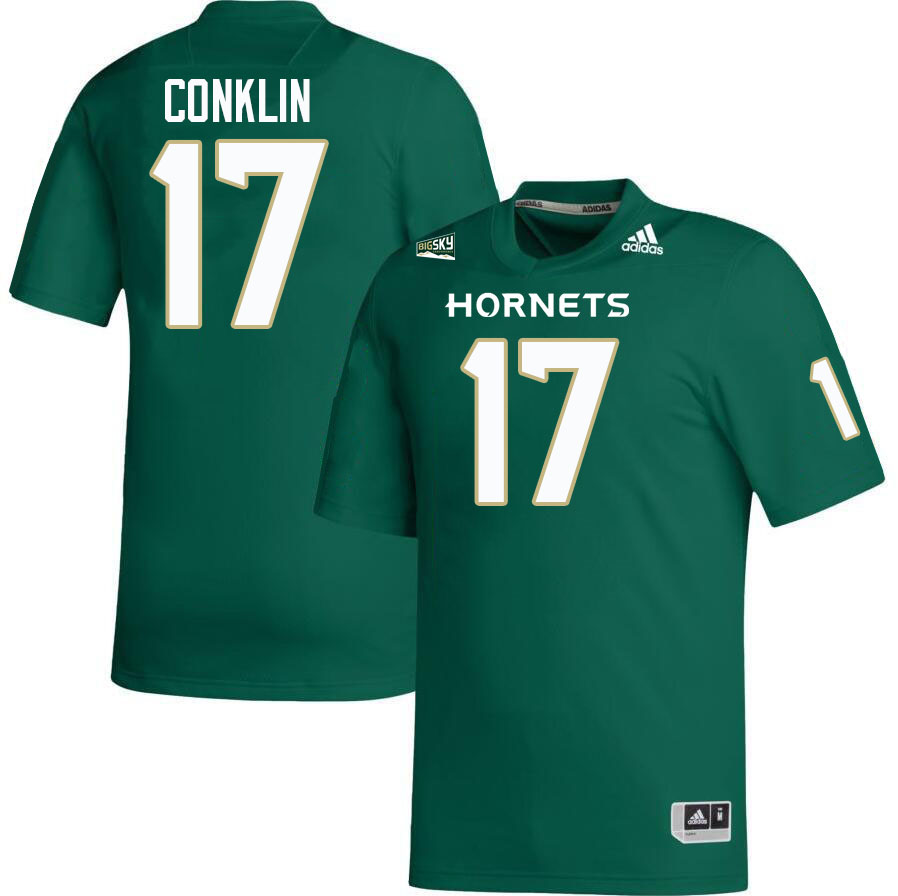 Sacramento State Hornets #17 Carson Conklin College Football Jerseys Stitched Sale-Green